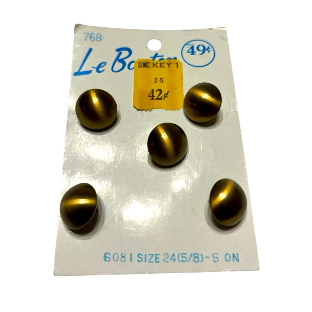 Vintage Le Bouton Tiger Eye Like Buttons in original packaging.